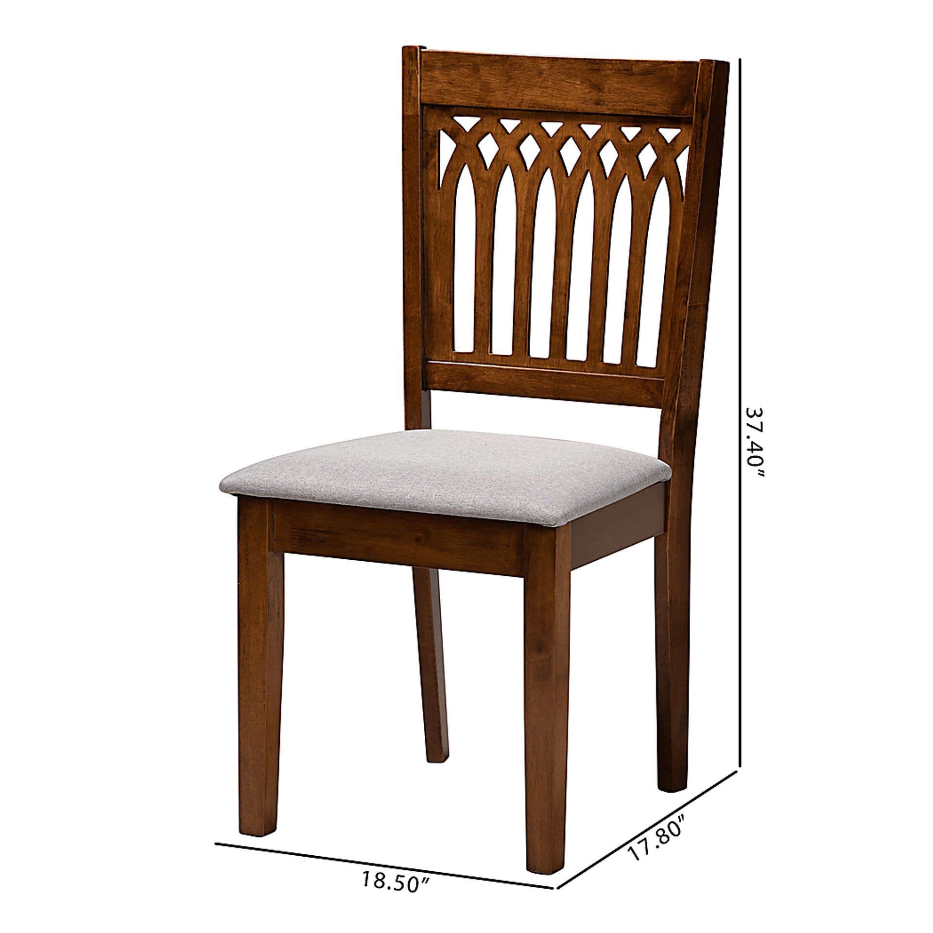 Salzedo Walnut Brown Dining Chair, Set of 2 - Image 8
