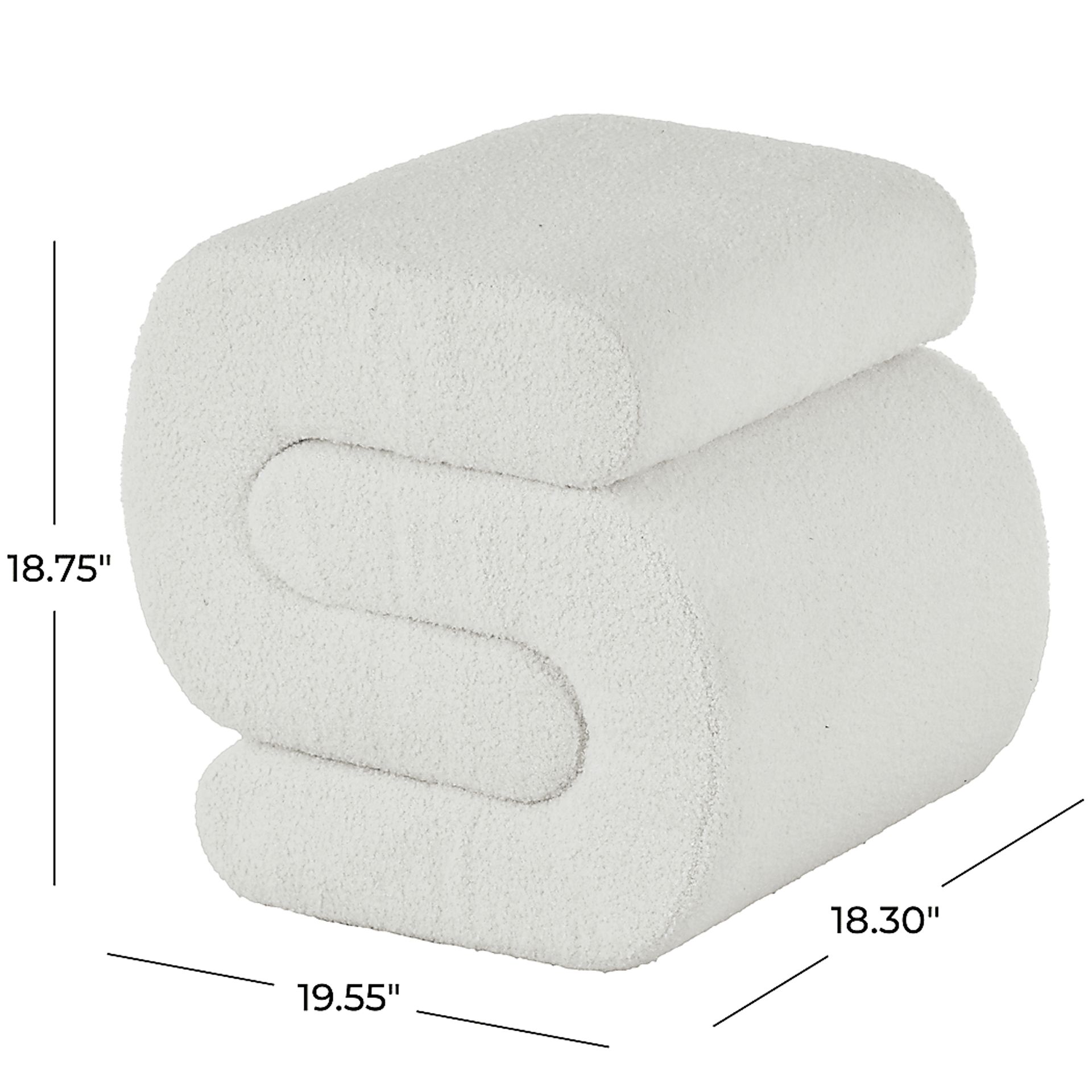 Samace White Ottoman - Image 7