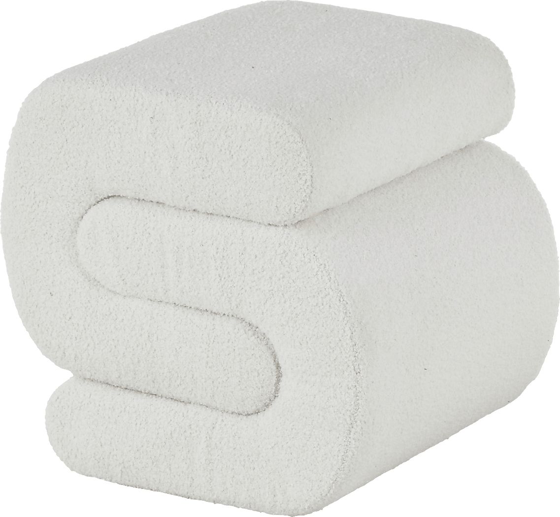 Samace White Ottoman