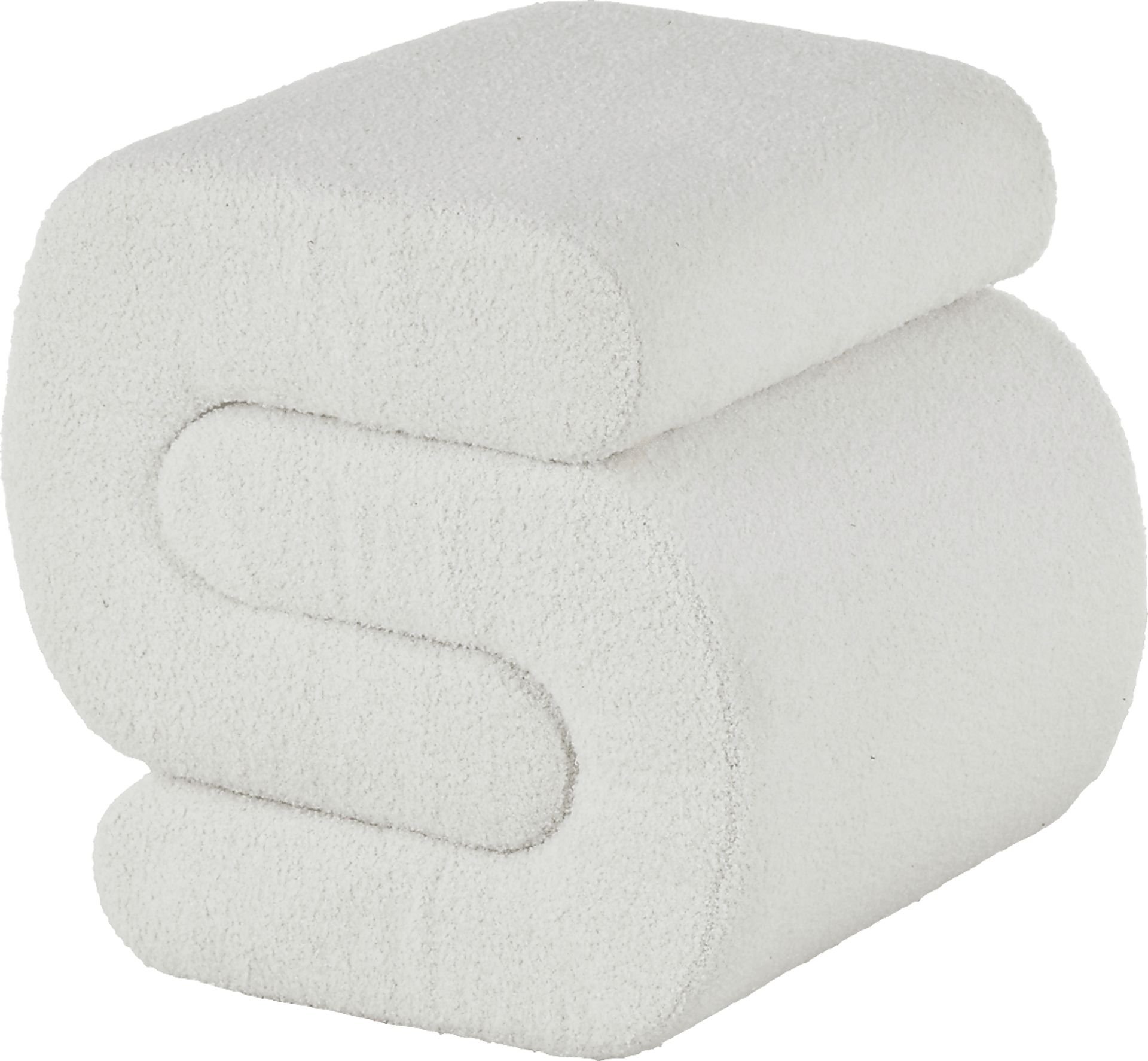 Samace White Ottoman - Image 1