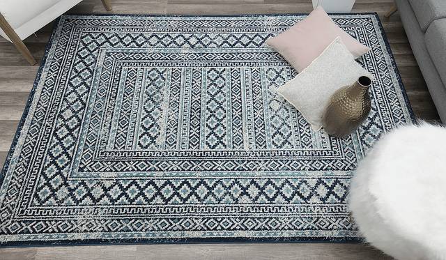 Samarbir Navy 5' x 7' Rug - Thumbnail - Image 2