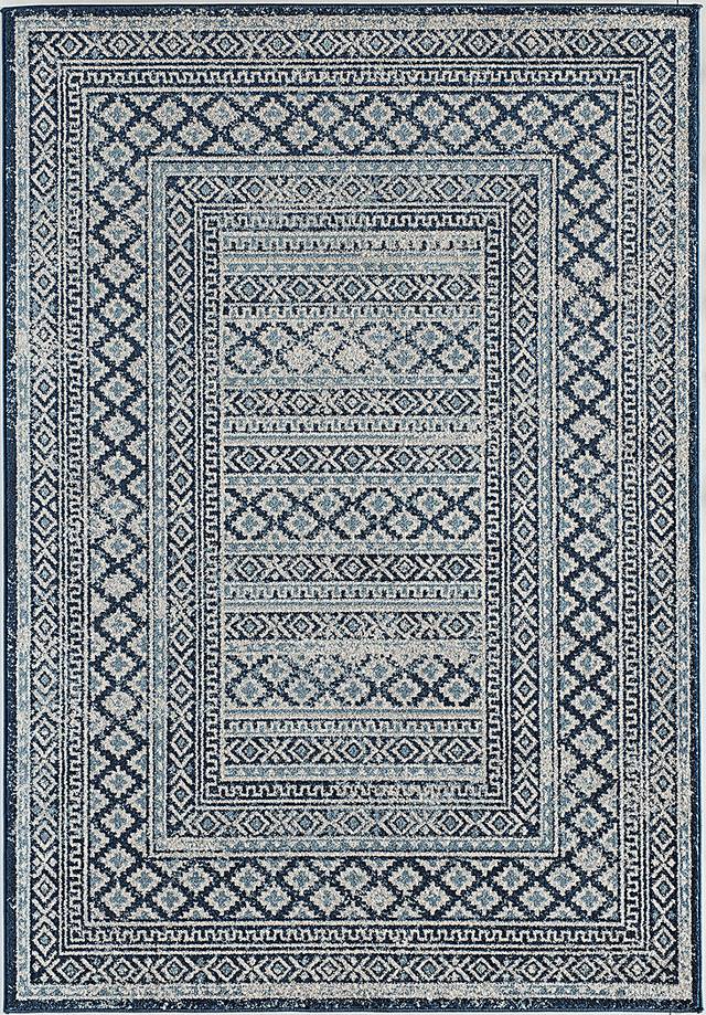 Samarbir Navy 5' x 7' Rug - Thumbnail - Image 1