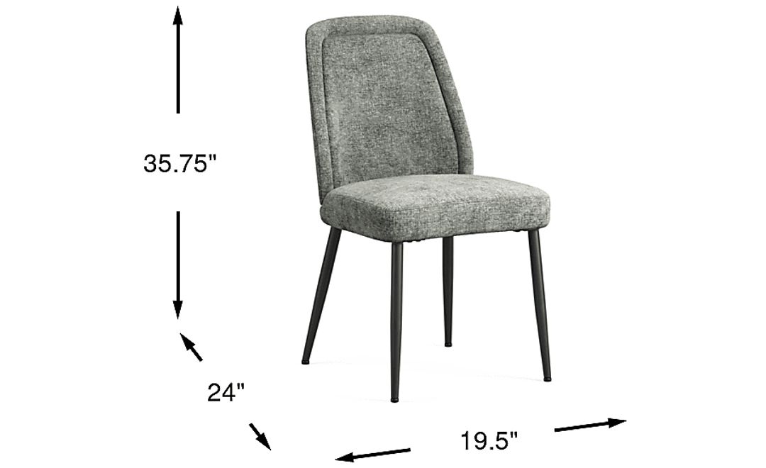 Sambuca Charcoal Upholstered Side Chair