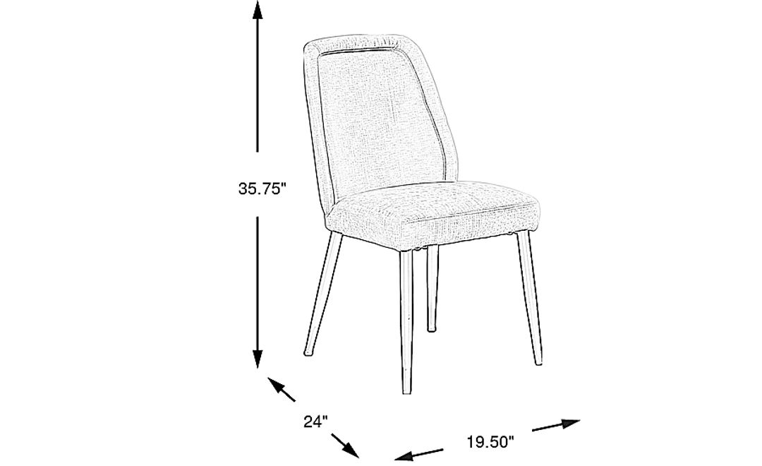 Sambuca Charcoal Upholstered Side Chair