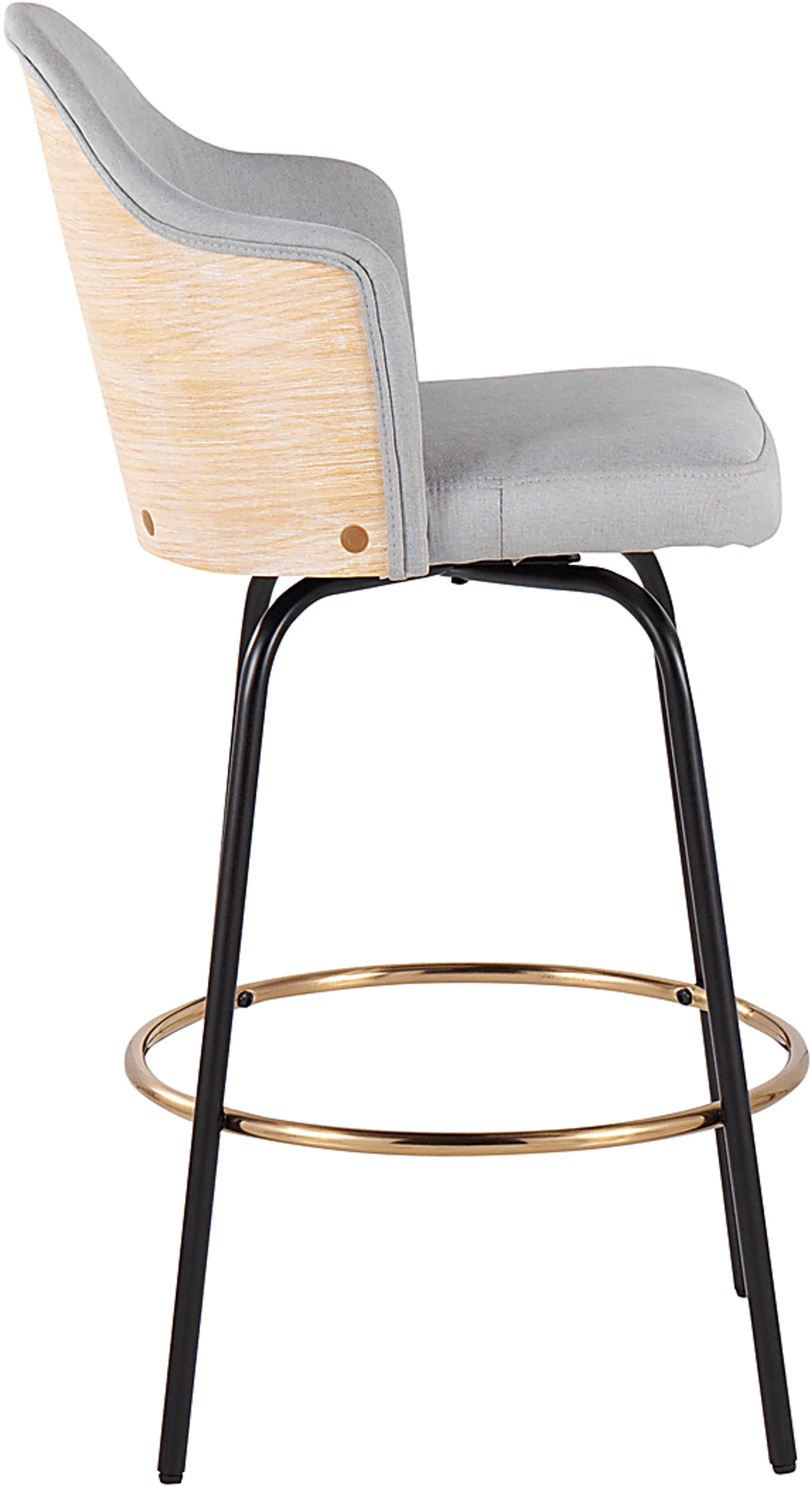 Samdin Gray Counter Height Stool, Set of 2 - Image 3