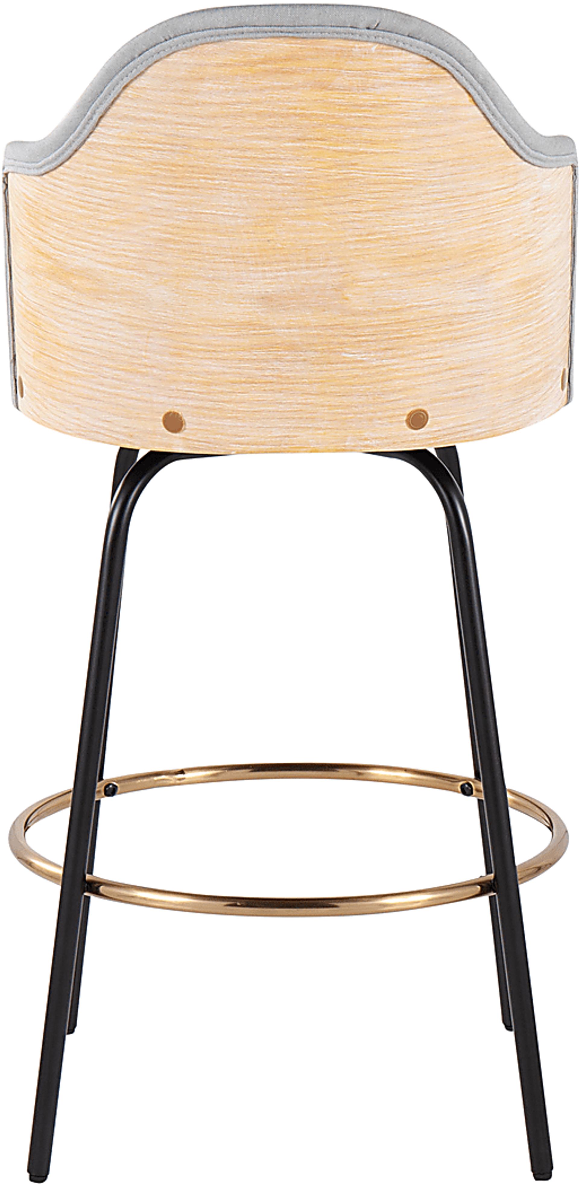 Samdin Gray Counter Height Stool, Set of 2 - Image 5