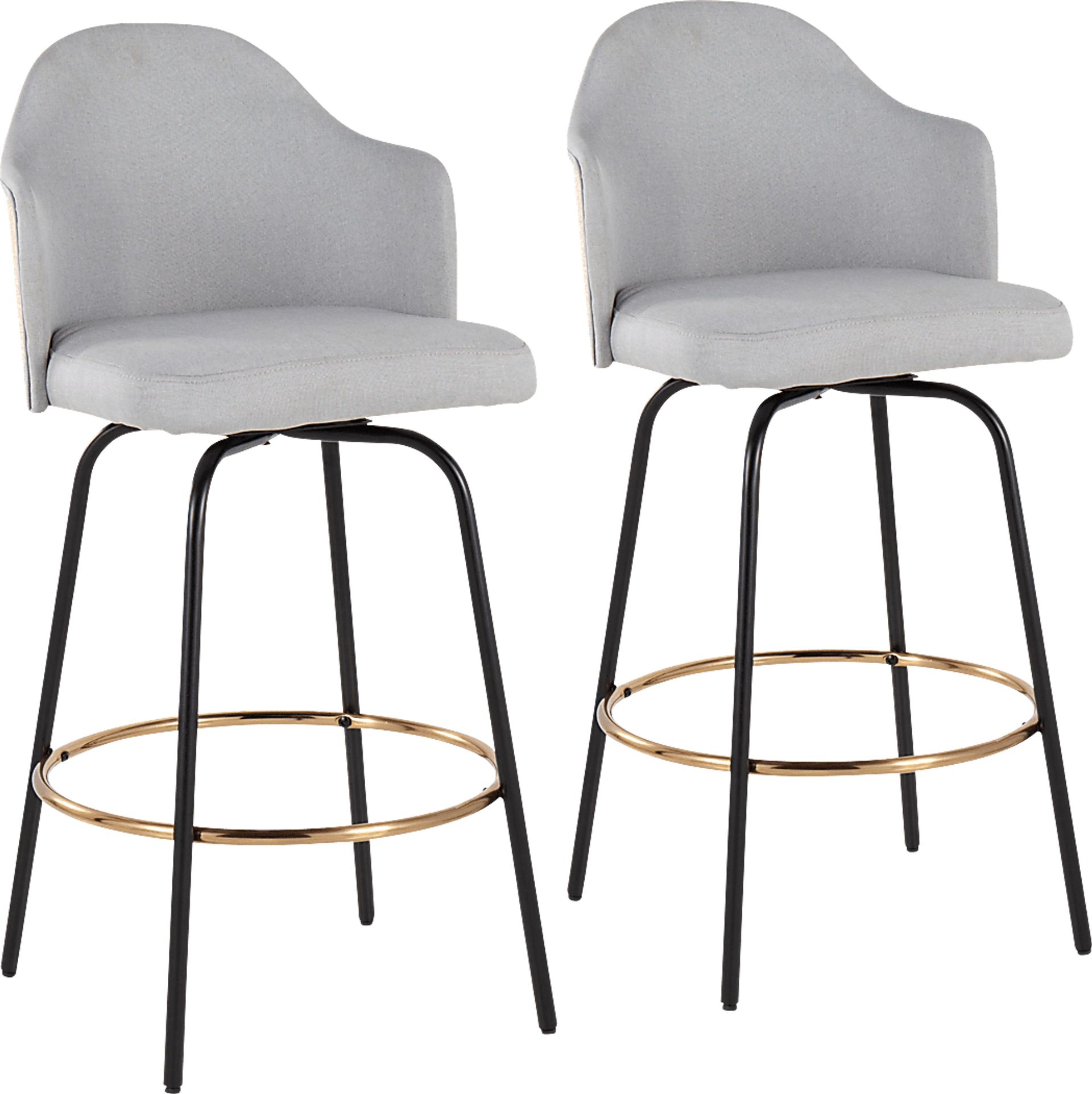 Samdin Gray Counter Height Stool, Set of 2 - Image 1