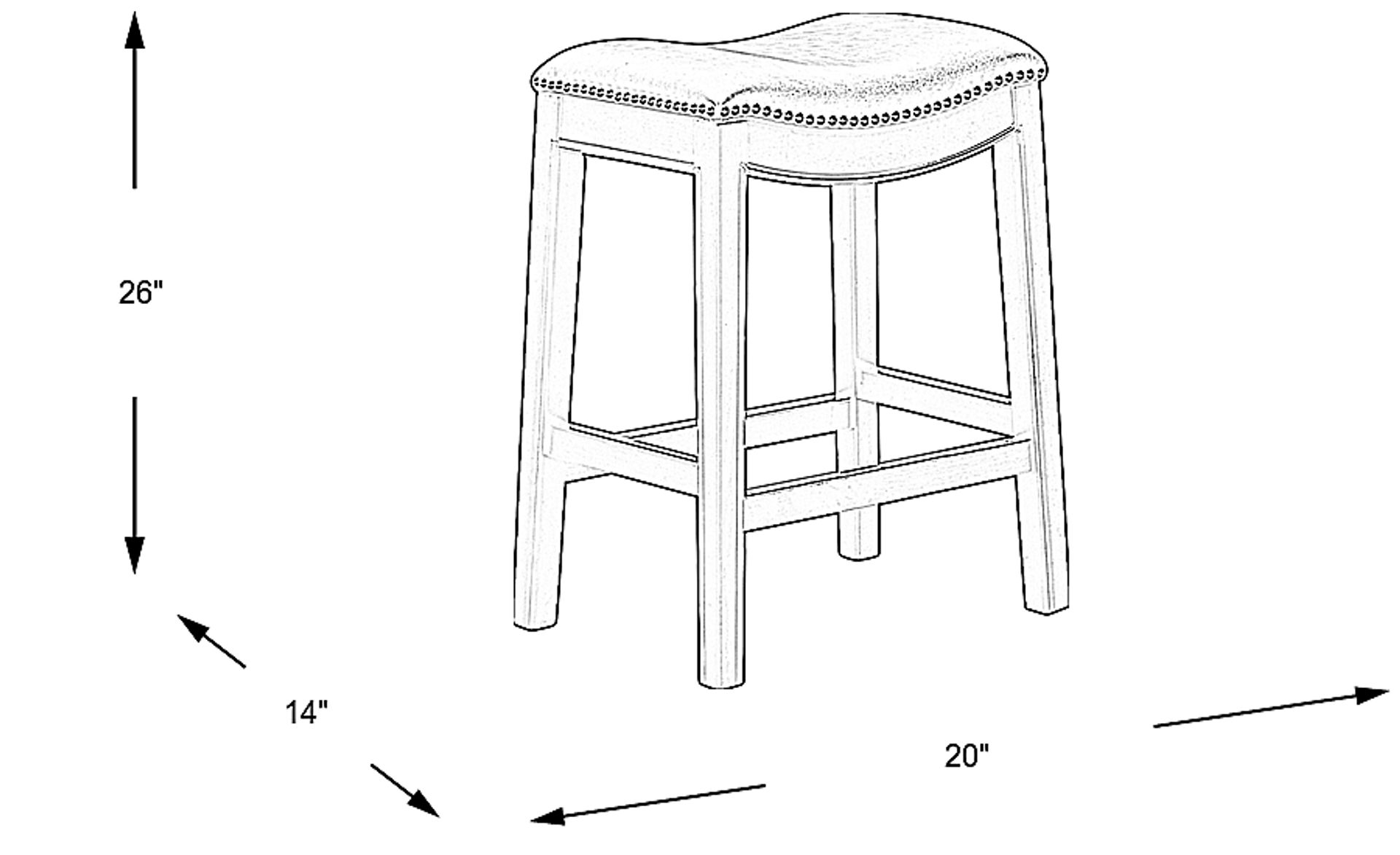 Dimension Image. Please refer to the Dimension Tab on this page for dimension details.