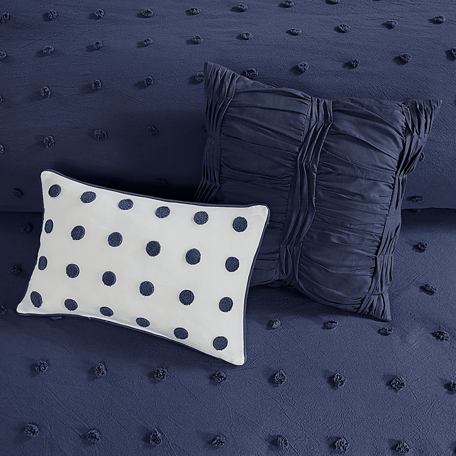 Samorar 7 Pc Blue King/California King Comforter Set - Image 6