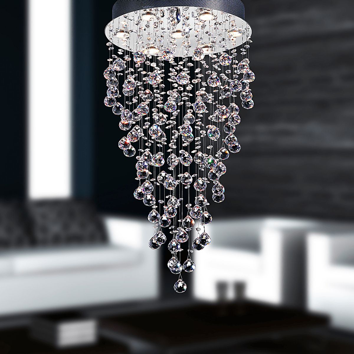 Samter Court Silver Gray Chandelier | Rooms to Go