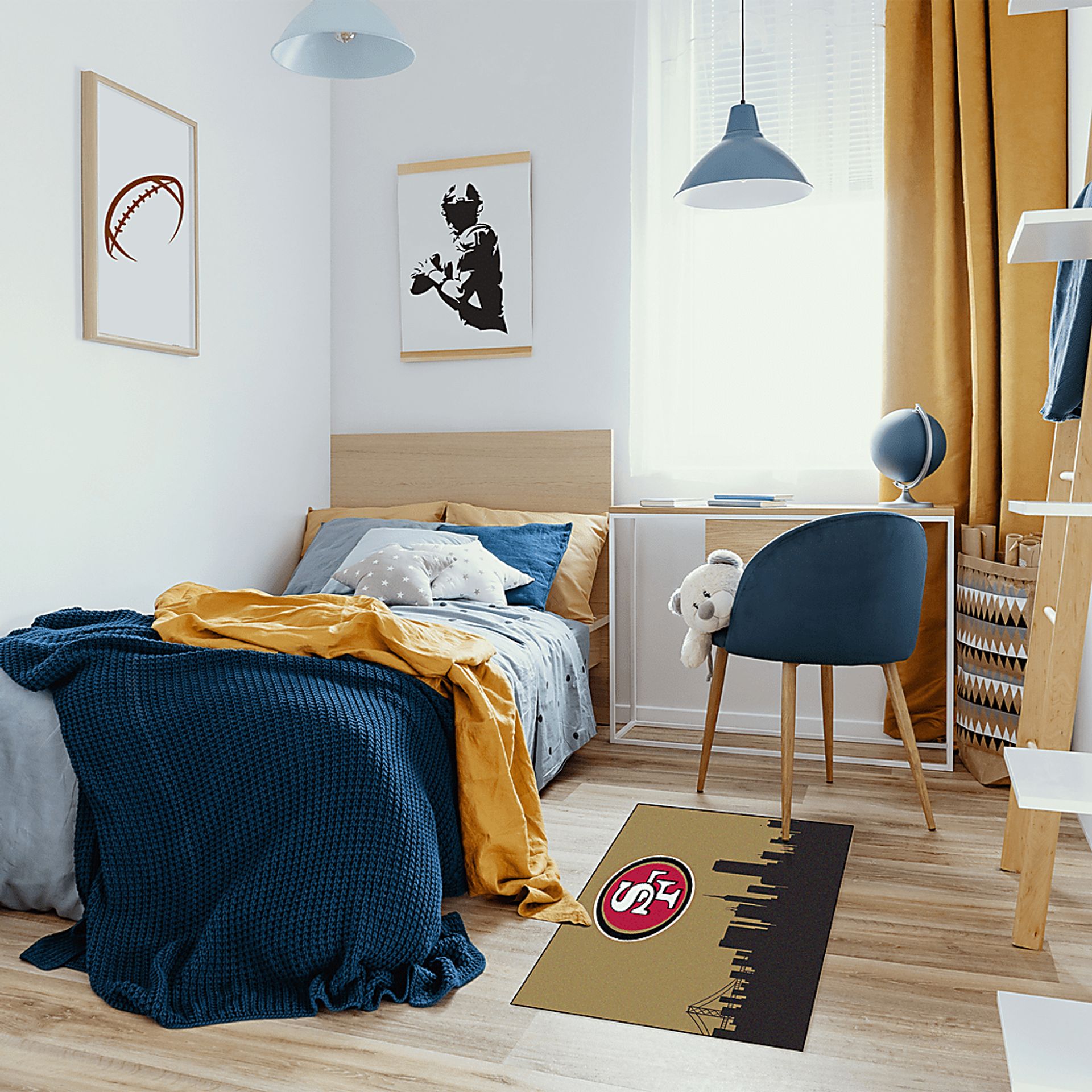 San Francisco 49ers 2' x 3' Machine Washable Rug - Image 2