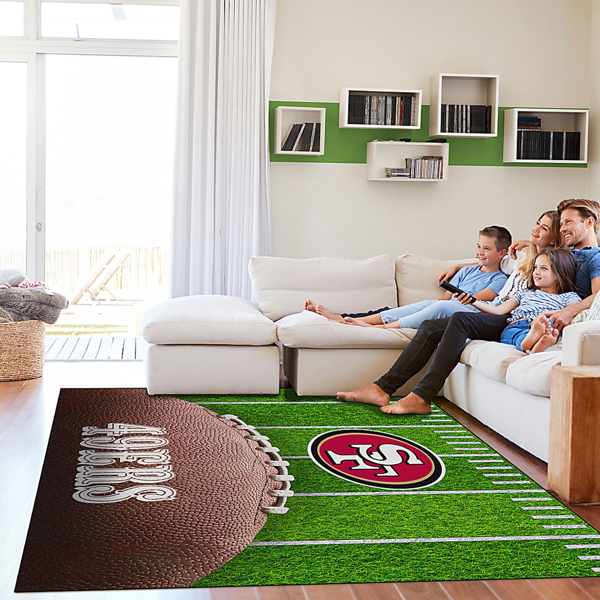 San Francisco 49ers 5' x 7' Machine Washable Rug - Image 2