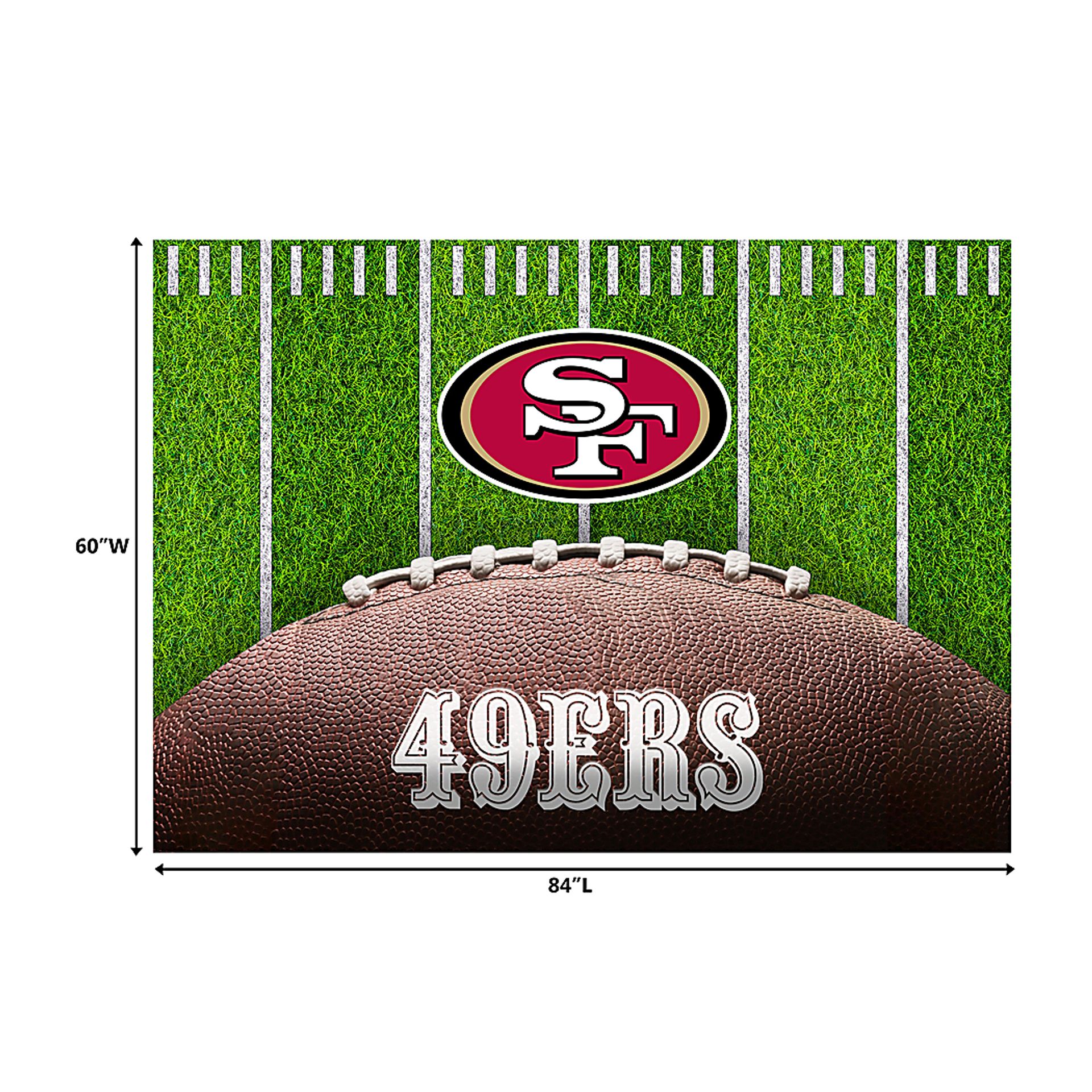 San Francisco 49ers 5' x 7' Machine Washable Rug - Image 3