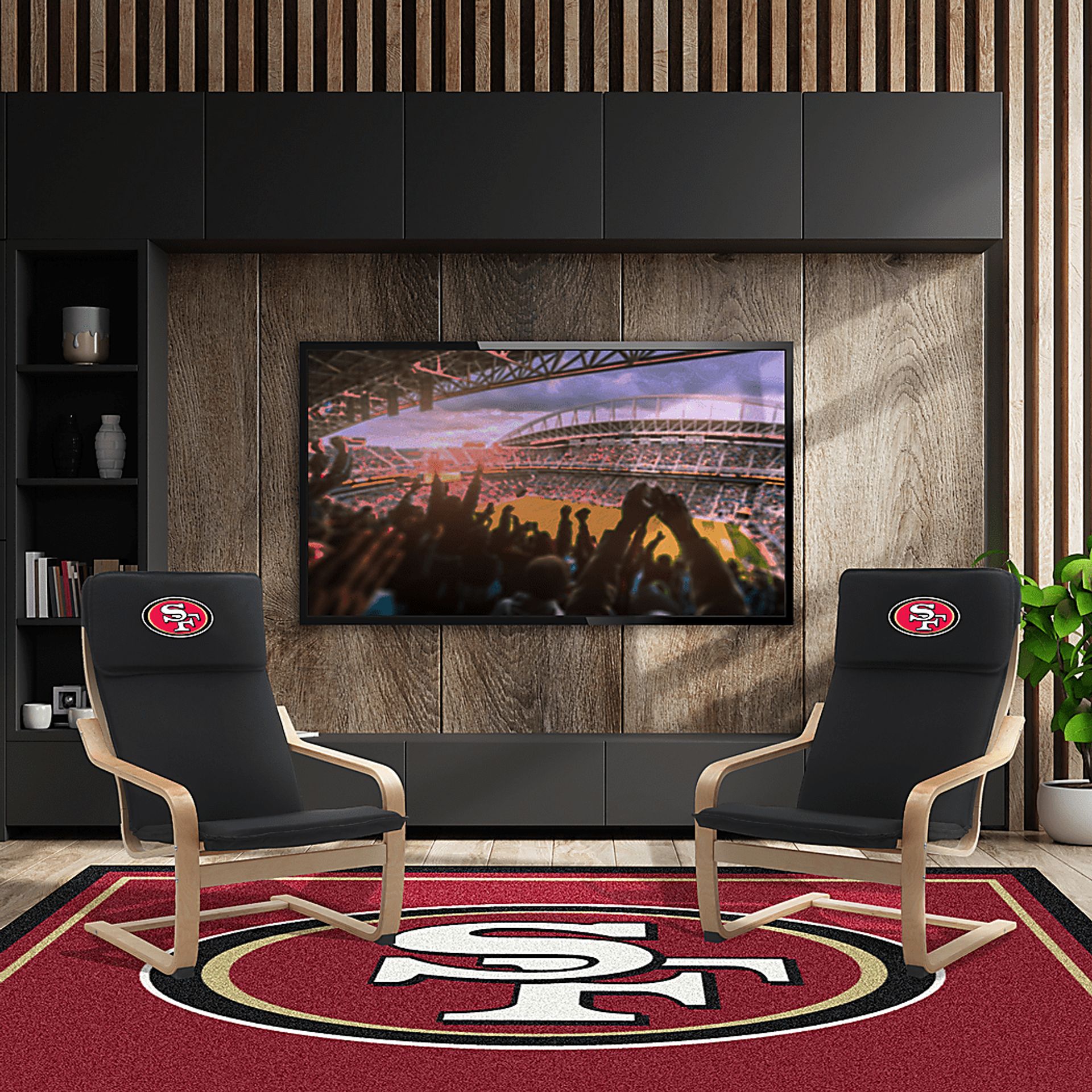 San Francisco 49ers Black Accent Chair - Image 6
