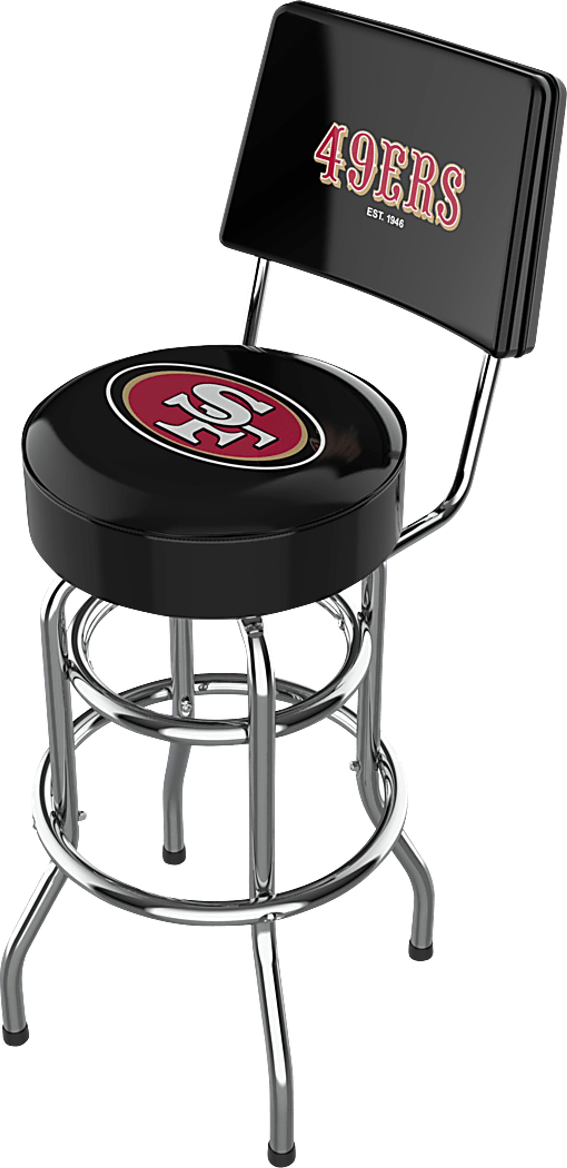 San Francisco 49ers Black Barstool - Image 1