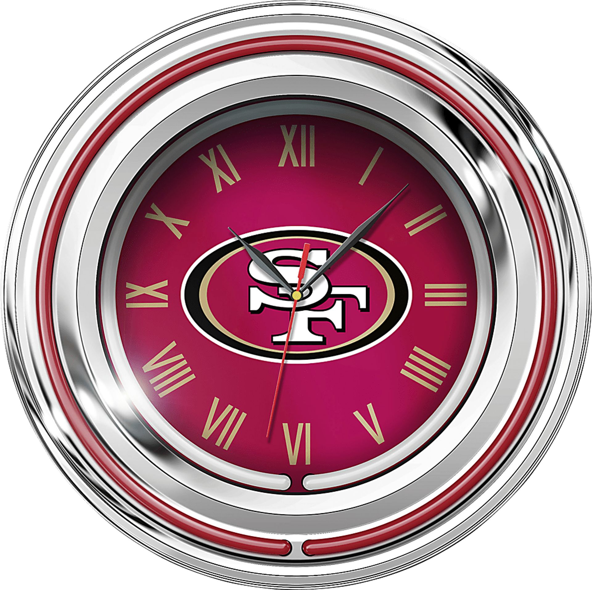 San Francisco 49ers Red Neon Wall Clock - Image 1