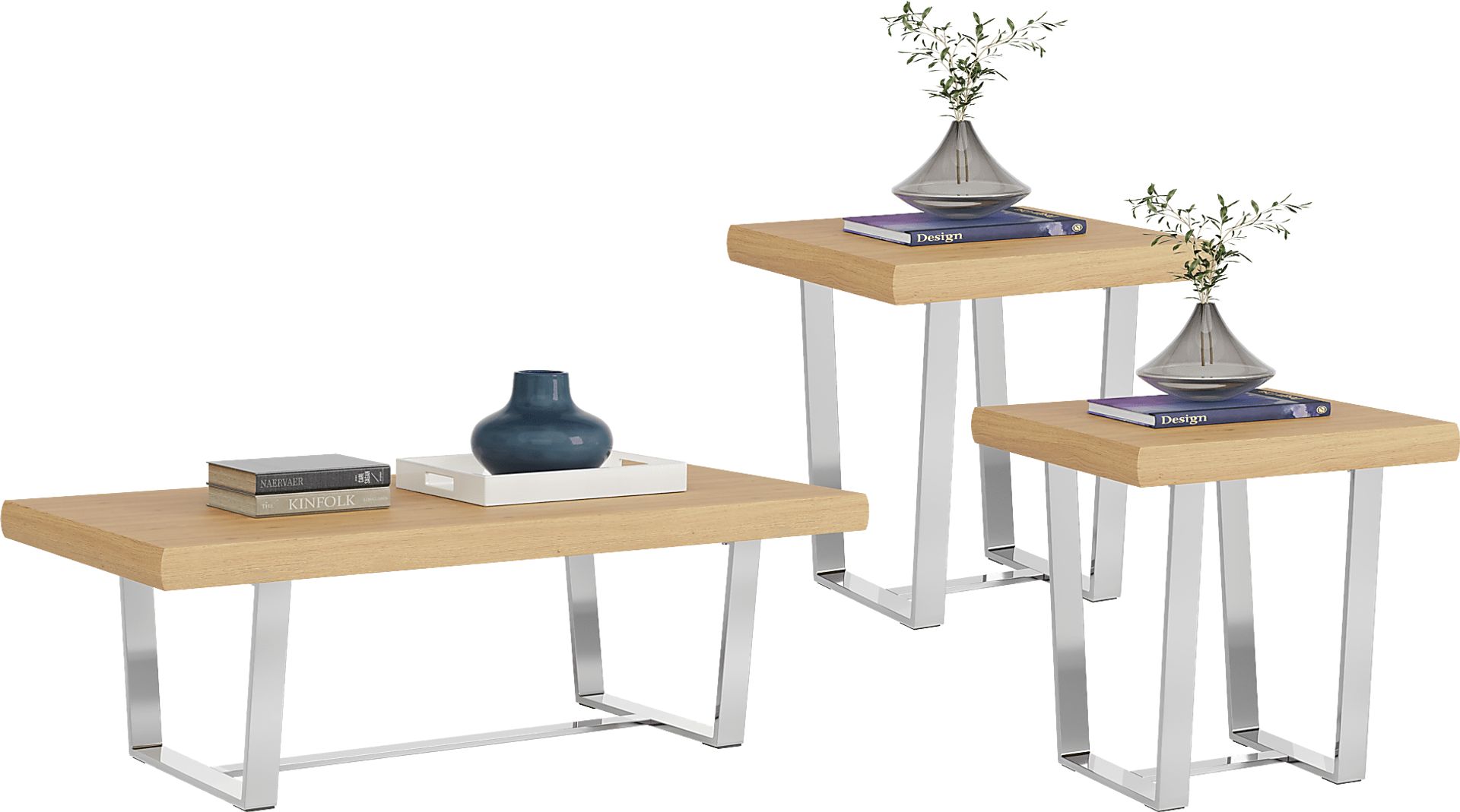 San Francisco Natural 3 Pc Table Set - Image 2