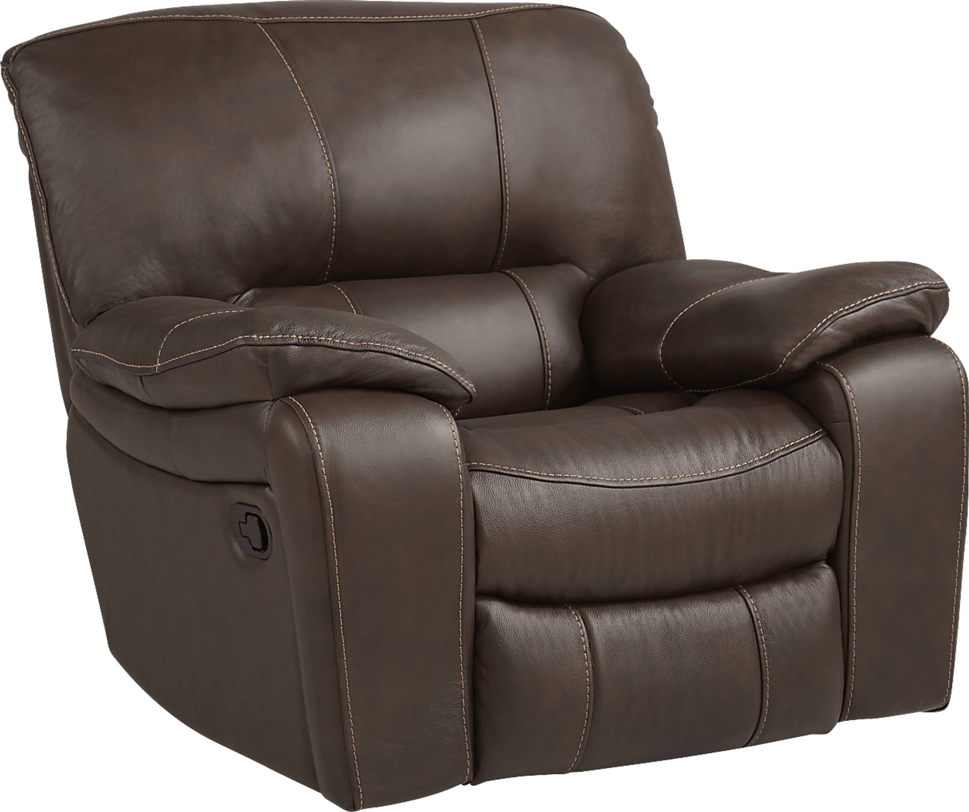 San Gabriel Brown Leather 3 Pc Living Room with Reclining Sofa - Image 8