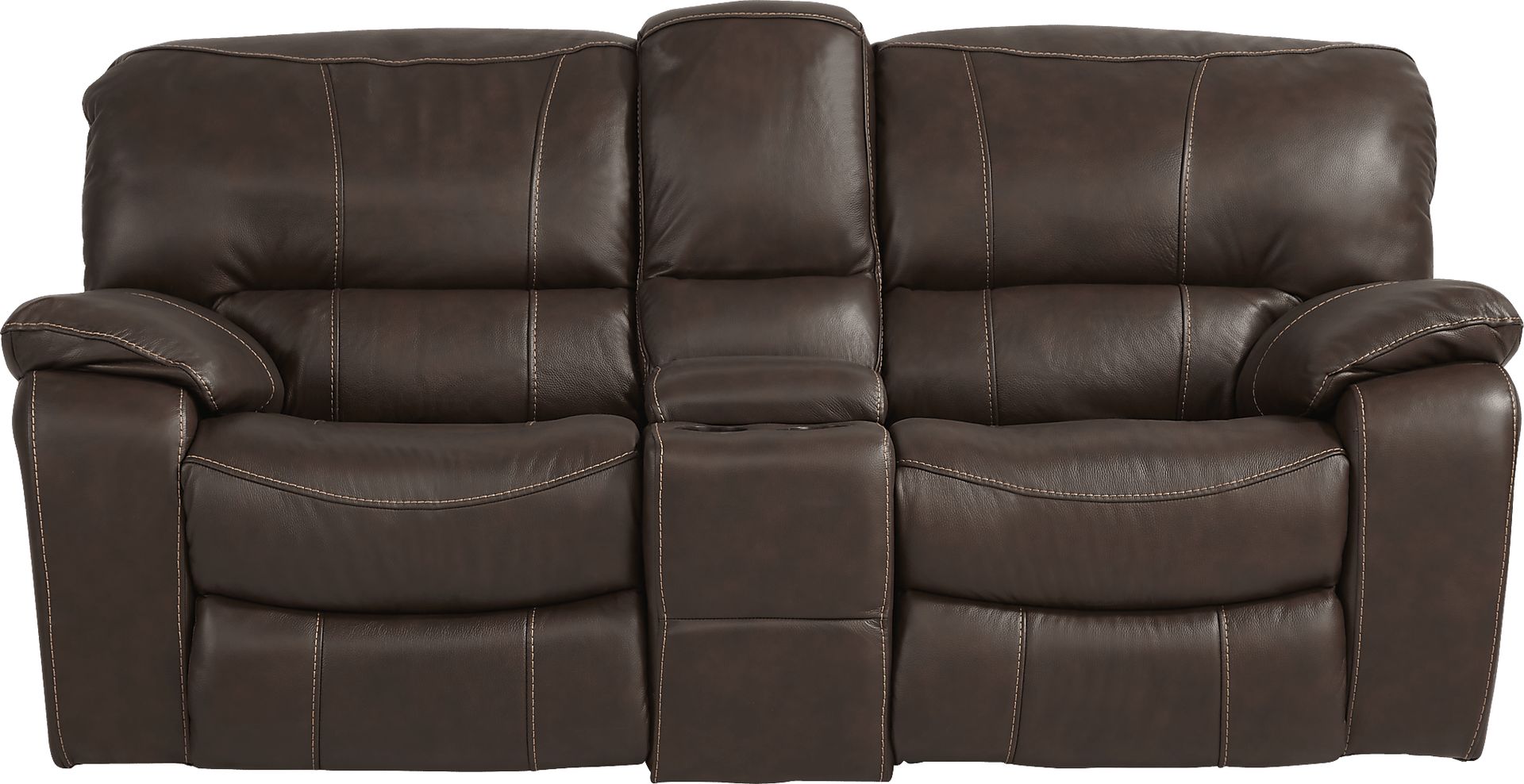 San Gabriel Brown Leather 8 Pc Reclining Living Room - Image 7