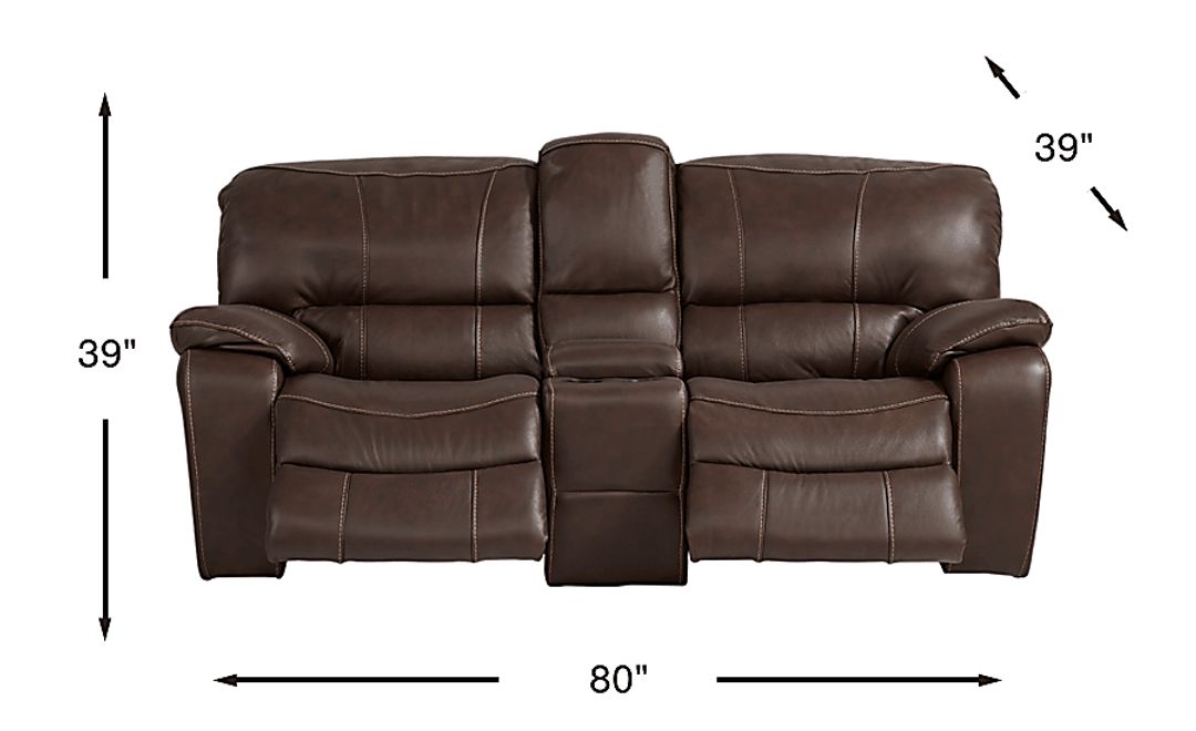 San Gabriel Leather Non-Power Reclining Loveseat