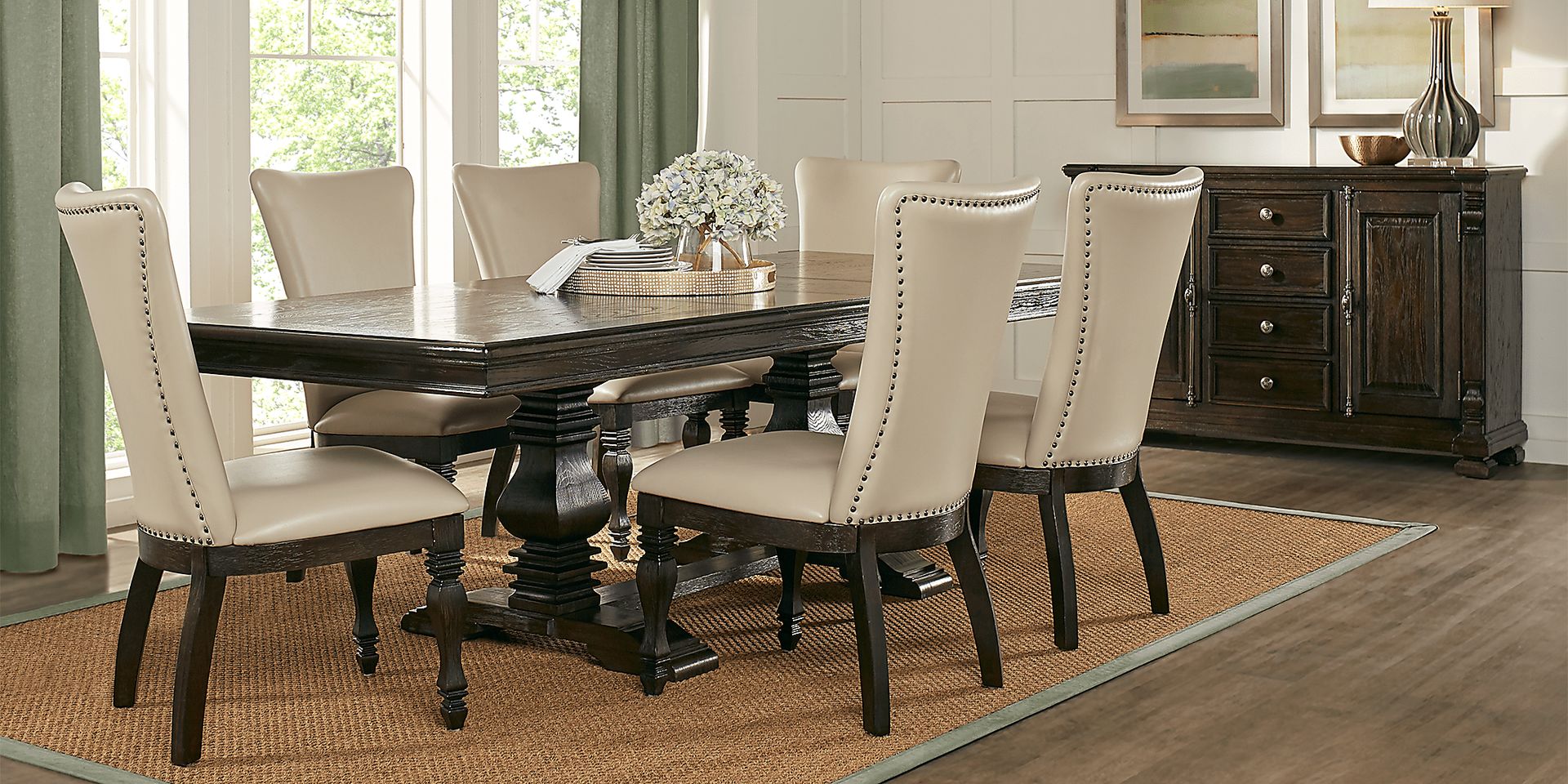San Luis Oak 7 Pc Rectangle Dining Room - Image 1