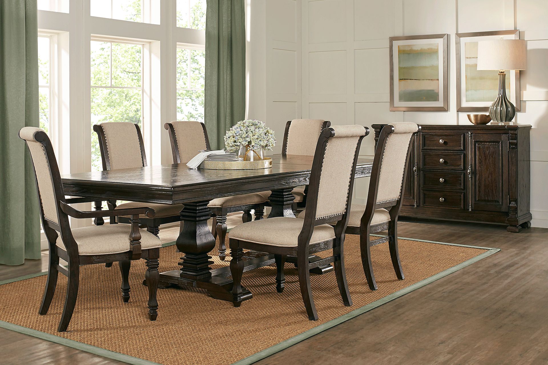 San Luis Oak 8 Pc Rectangle Dining Room - Image 1