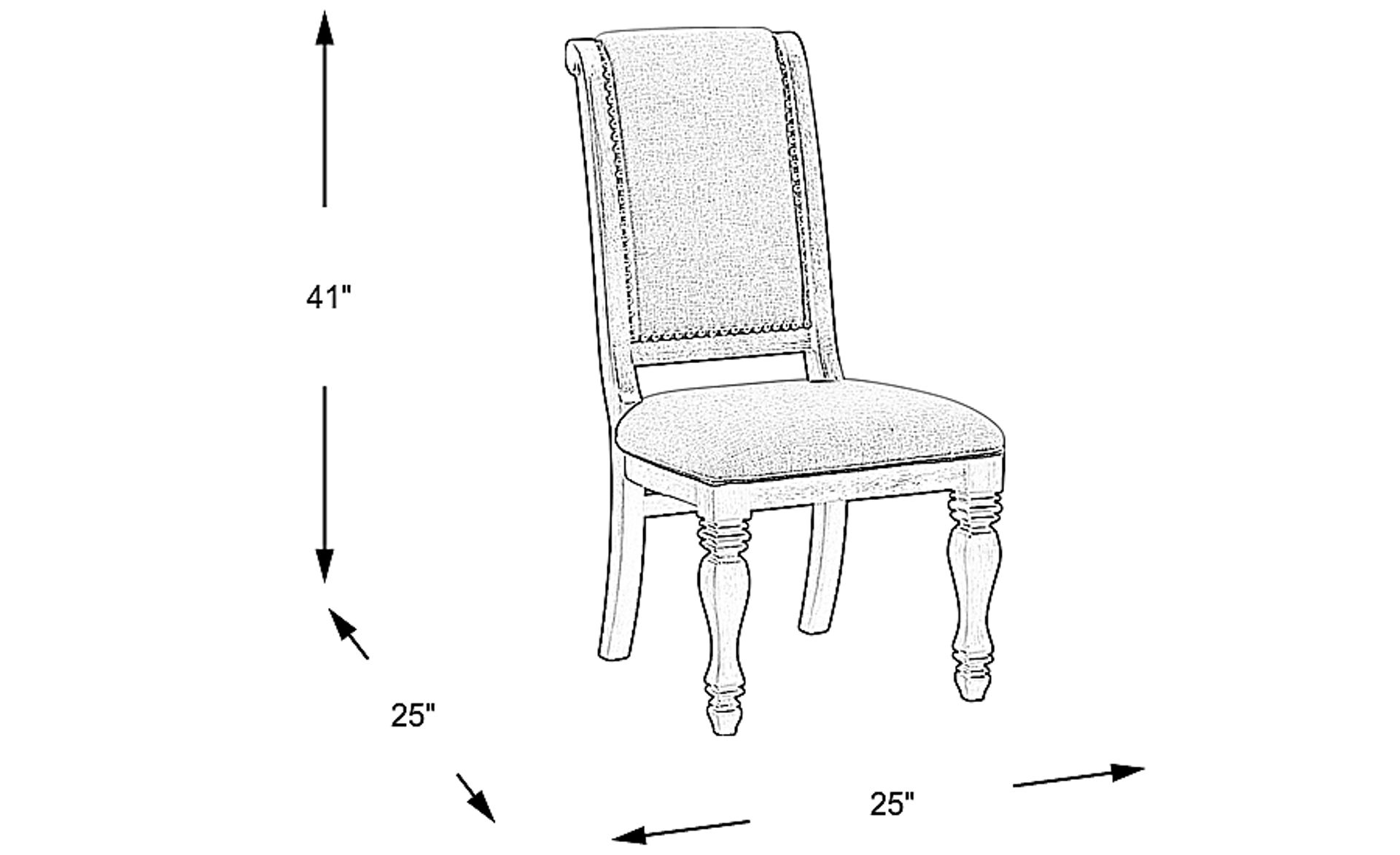 Dimension Image. Please refer to the Dimension Tab on this page for dimension details.