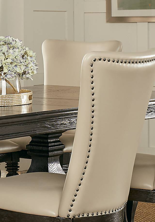 San Luis Oak Upholstered Side Chair - Thumbnail - Image 2