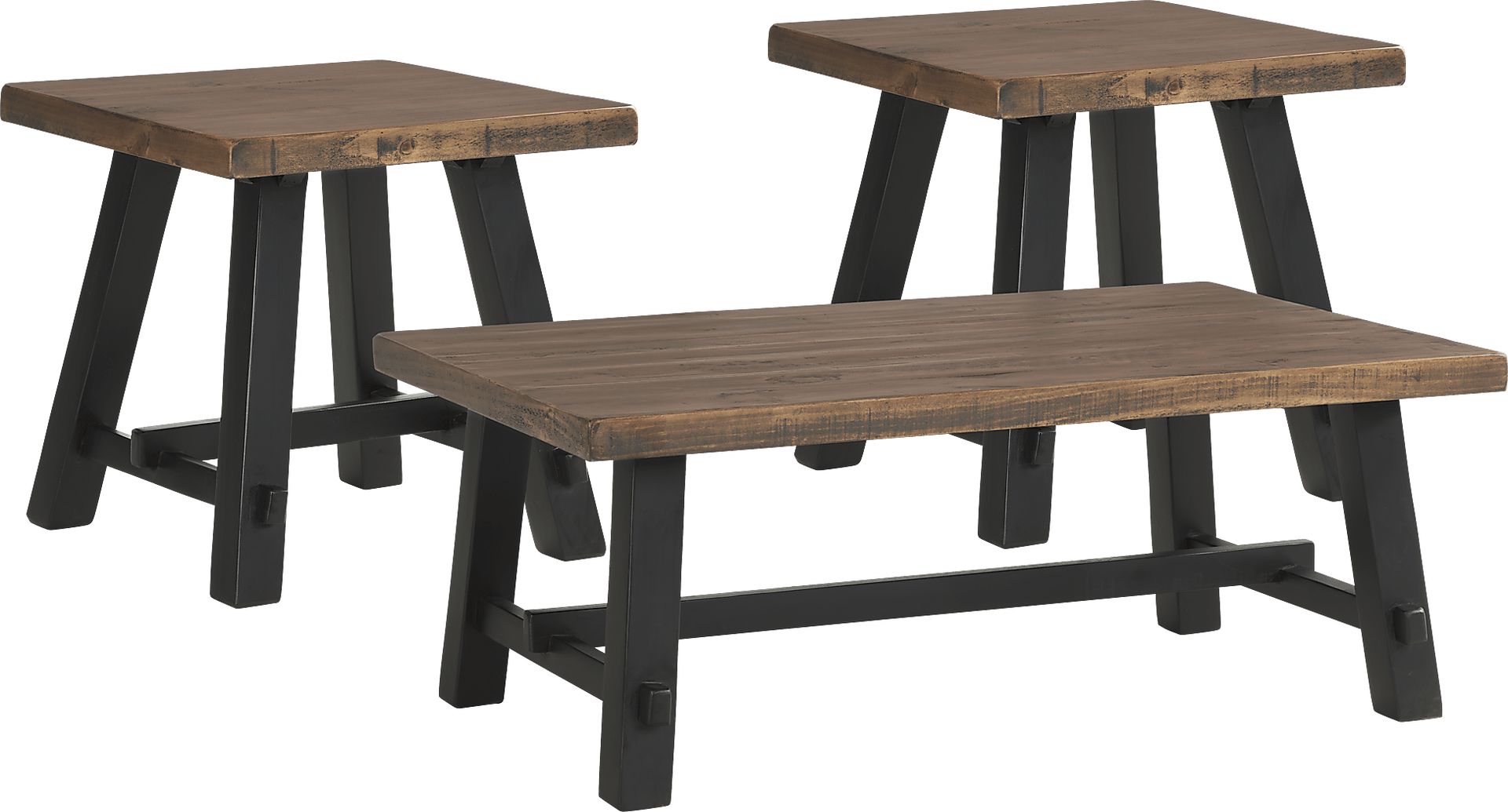 San Mateo Brown 3 Pc Table Set - Image 1