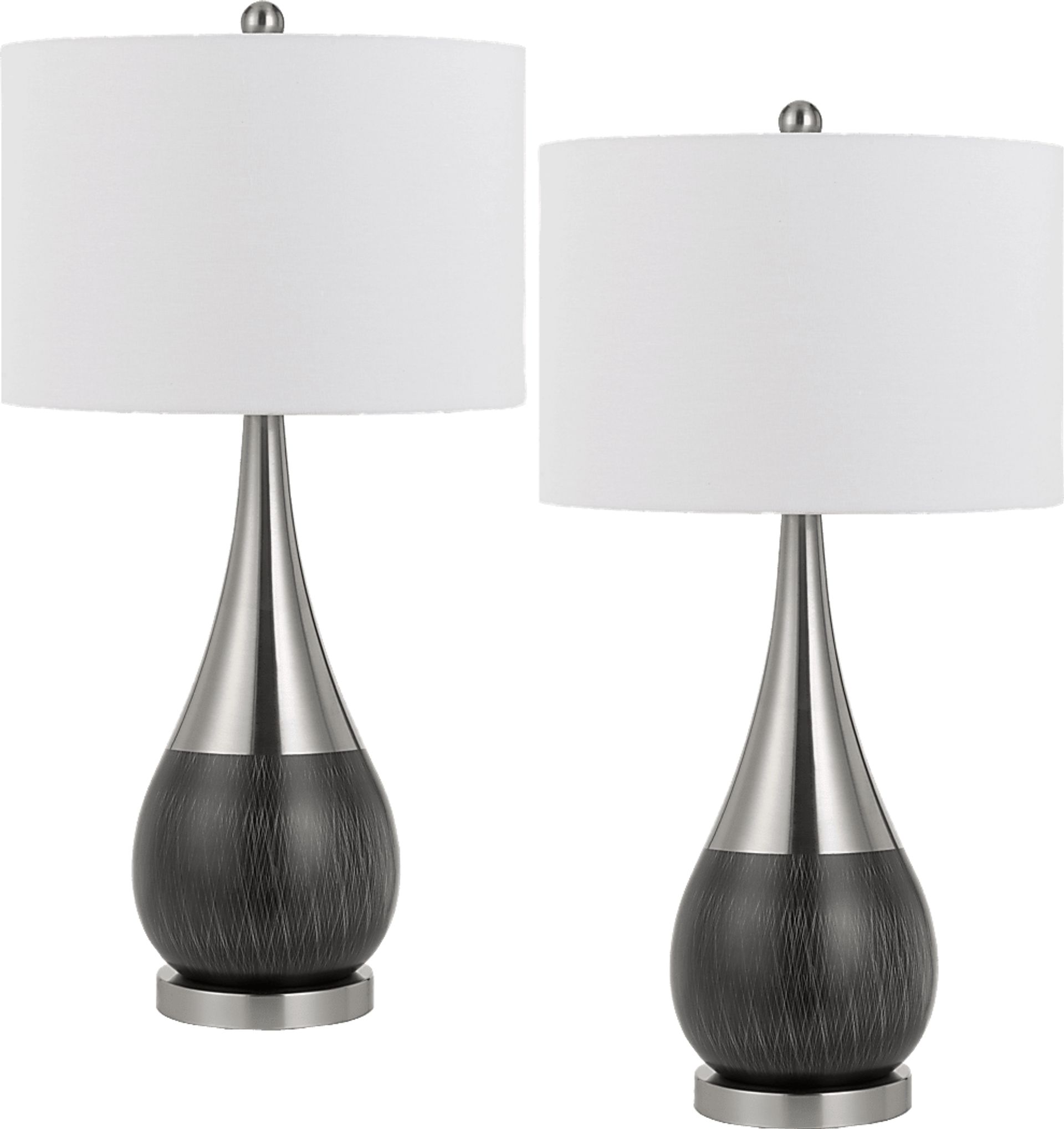 Sanborn Silver Lamp, Set of 2 - Image 1