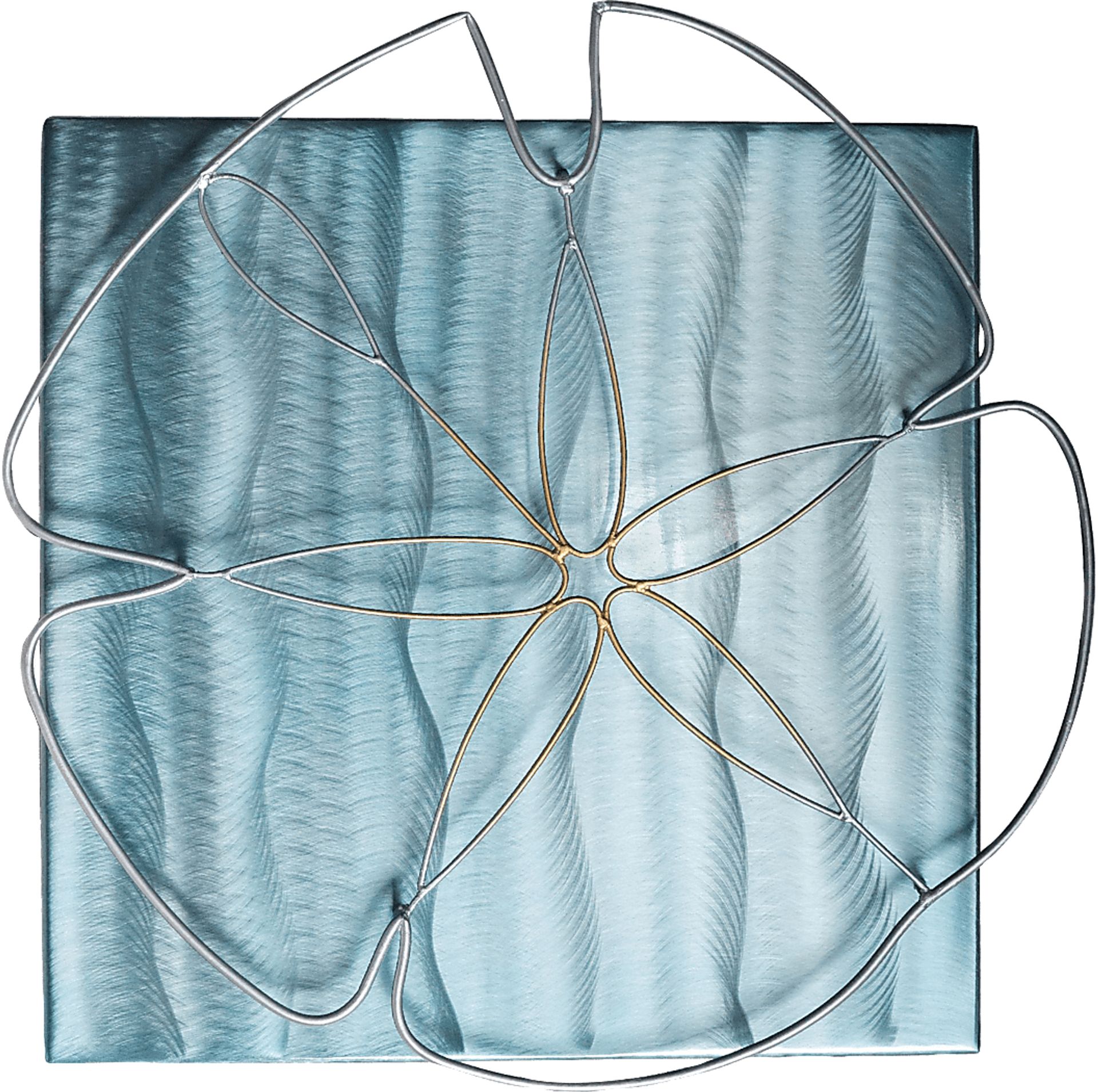 Sand Dollar Blue Outdoor Wall Art - Image 1