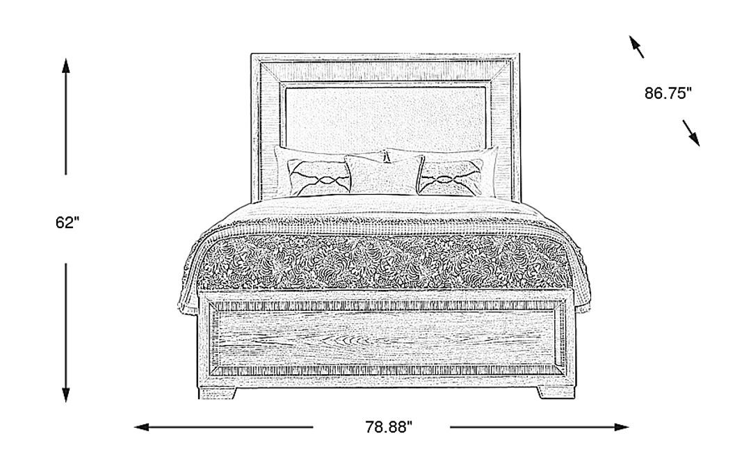 Sand Key Sandstone 3 Pc King Upholstered Bed