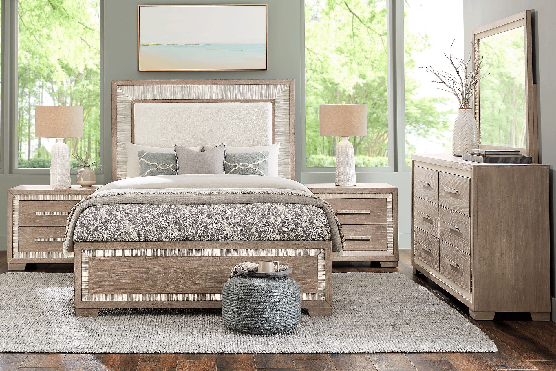 Sand Key Sandstone 5 Pc King Upholstered Bedroom - Image 1
