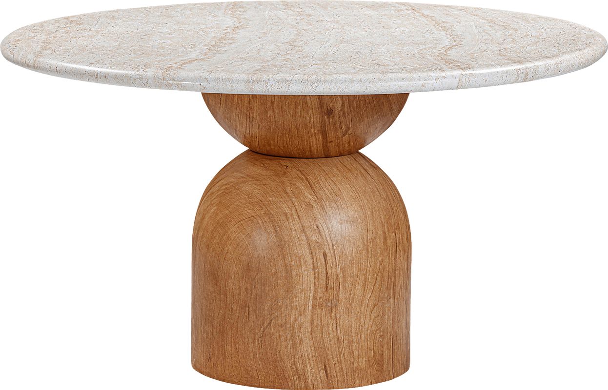 Sandeep Brown Round Dining Table
