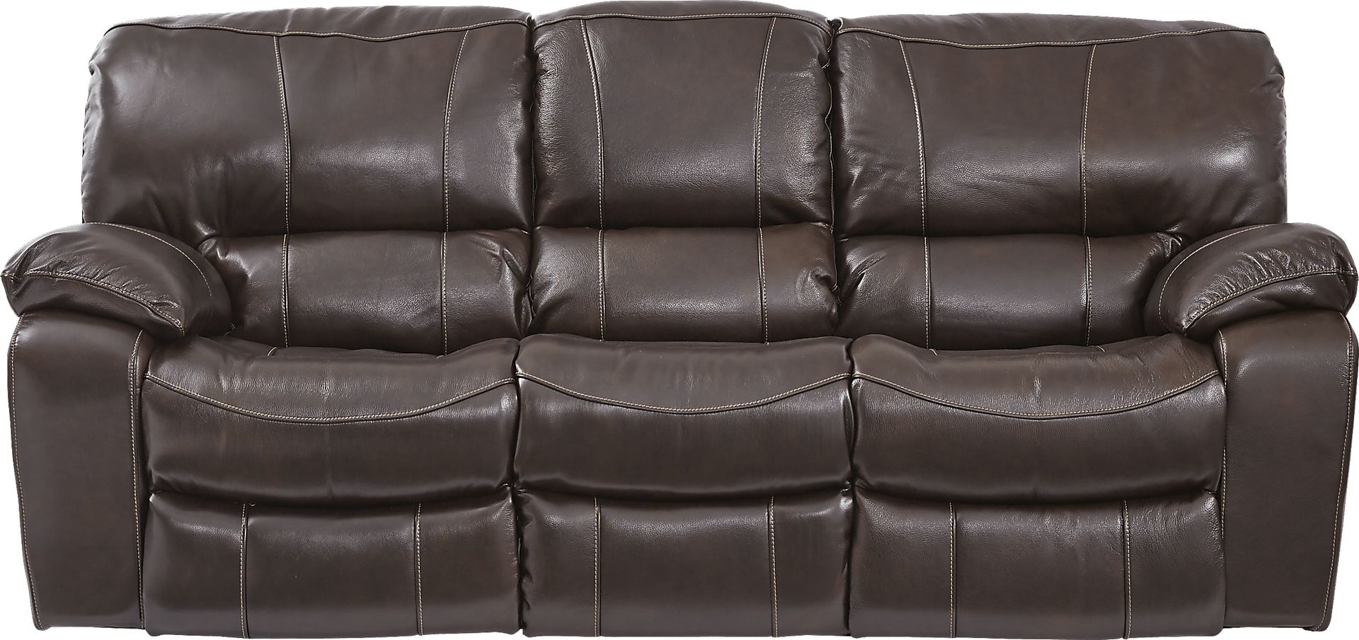 Sanderson Walnut Leather Power Reclining Sofa - Image 1