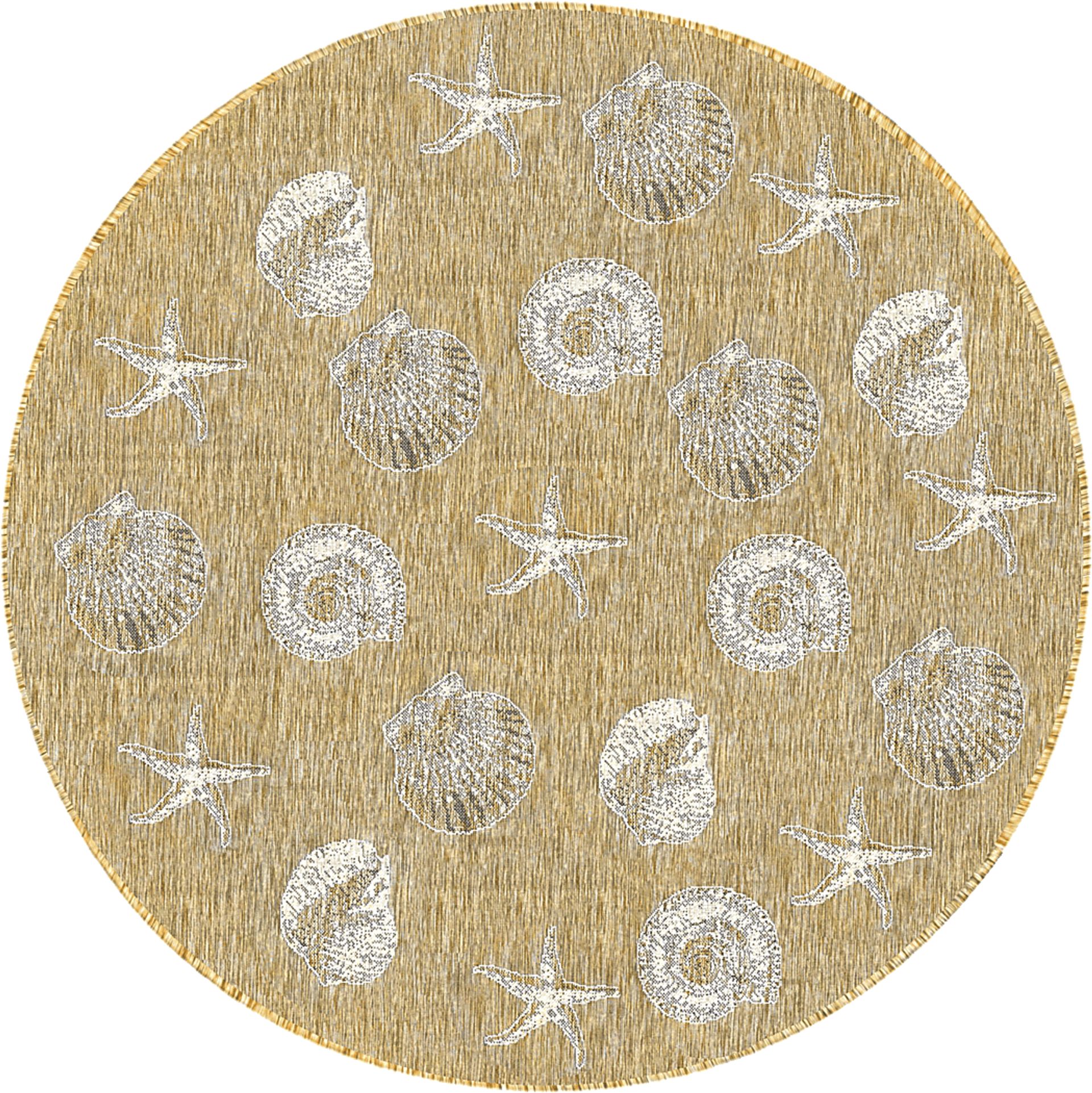 Sandfoot Point Sand 7'10 Round Indoor/Outdoor Rug - Image 1