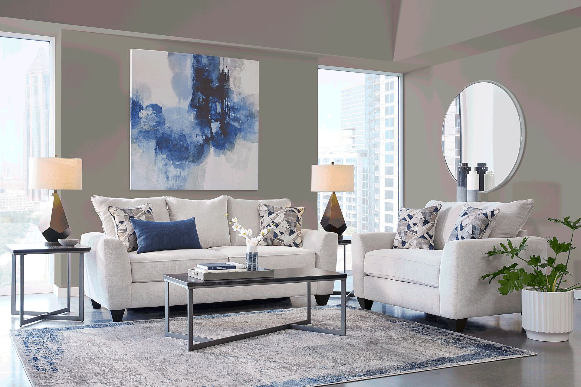 Sandia Heights Beige 7 Pc Living Room - Image 1