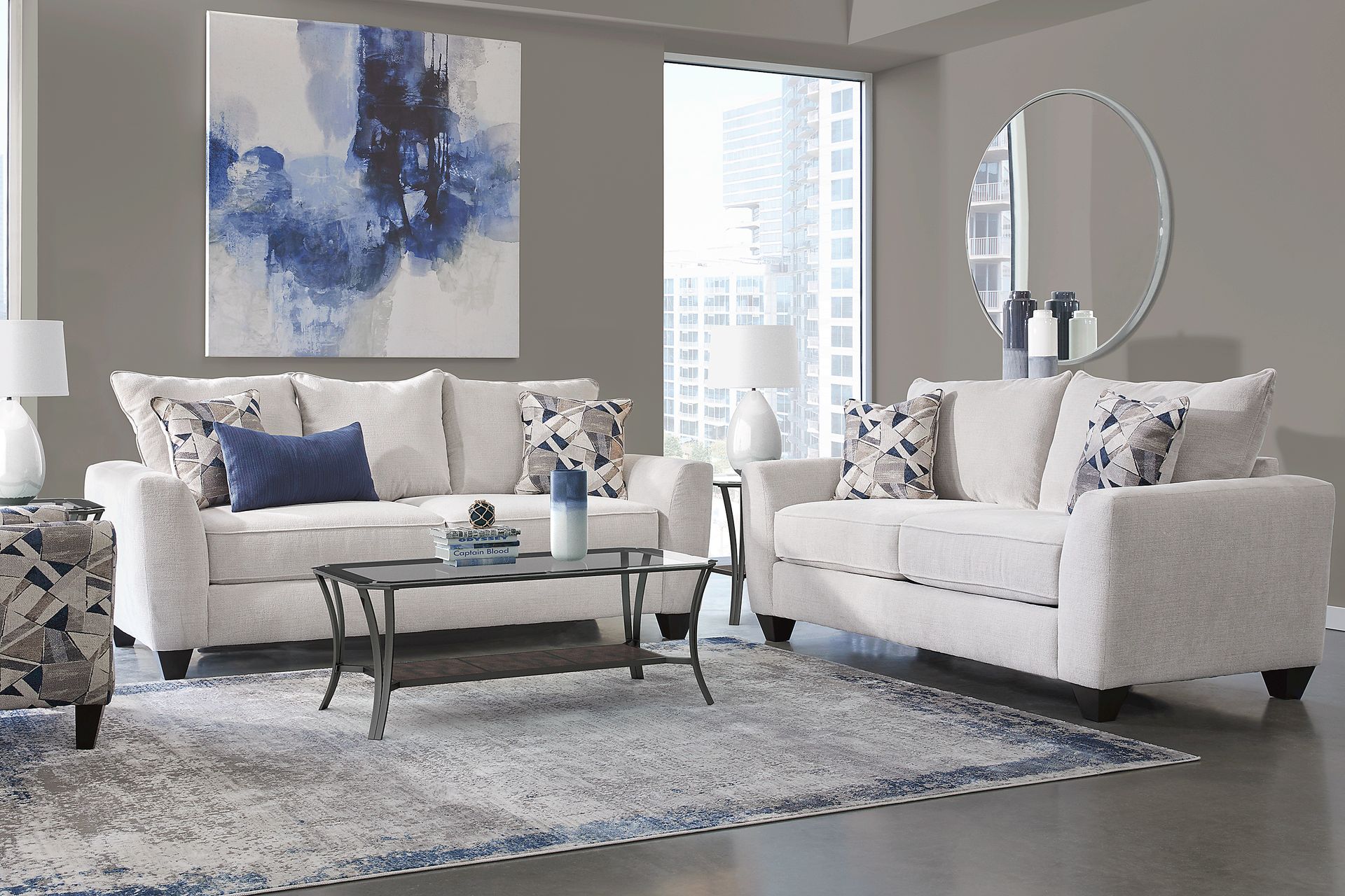 Sandia Heights Beige 8 Pc Living Room - Image 1