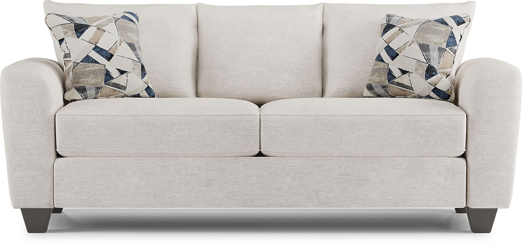 Sandia Heights 7 Pc Beige Chenille Fabric Sleeper Living Room Set With ...