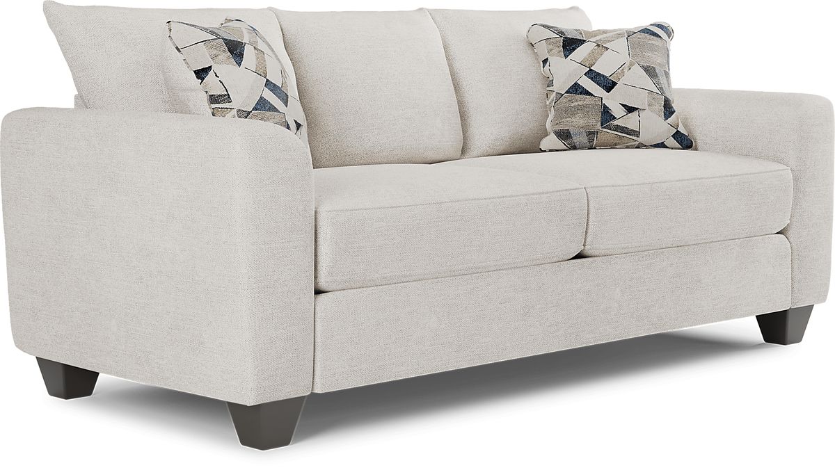 Sandia Heights 5 Pc Beige Chenille Fabric Living Room Set With Sofa ...