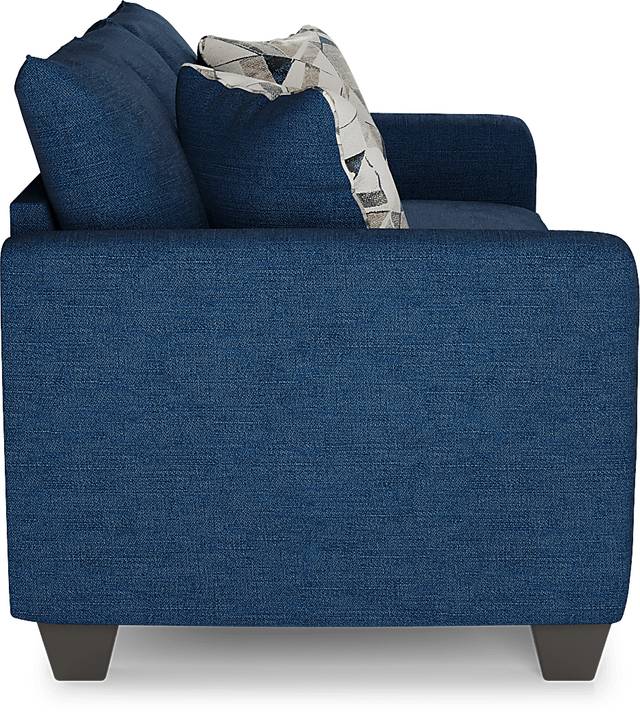 Sandia Heights Blue 7 Pc Living Room with Gel Foam Sleeper Sofa - Thumbnail - Image 5