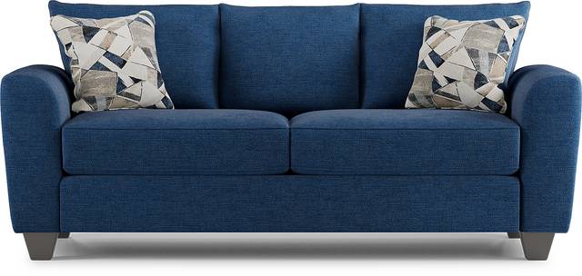 Sandia Heights Blue 7 Pc Living Room with Gel Foam Sleeper Sofa - Thumbnail - Image 2