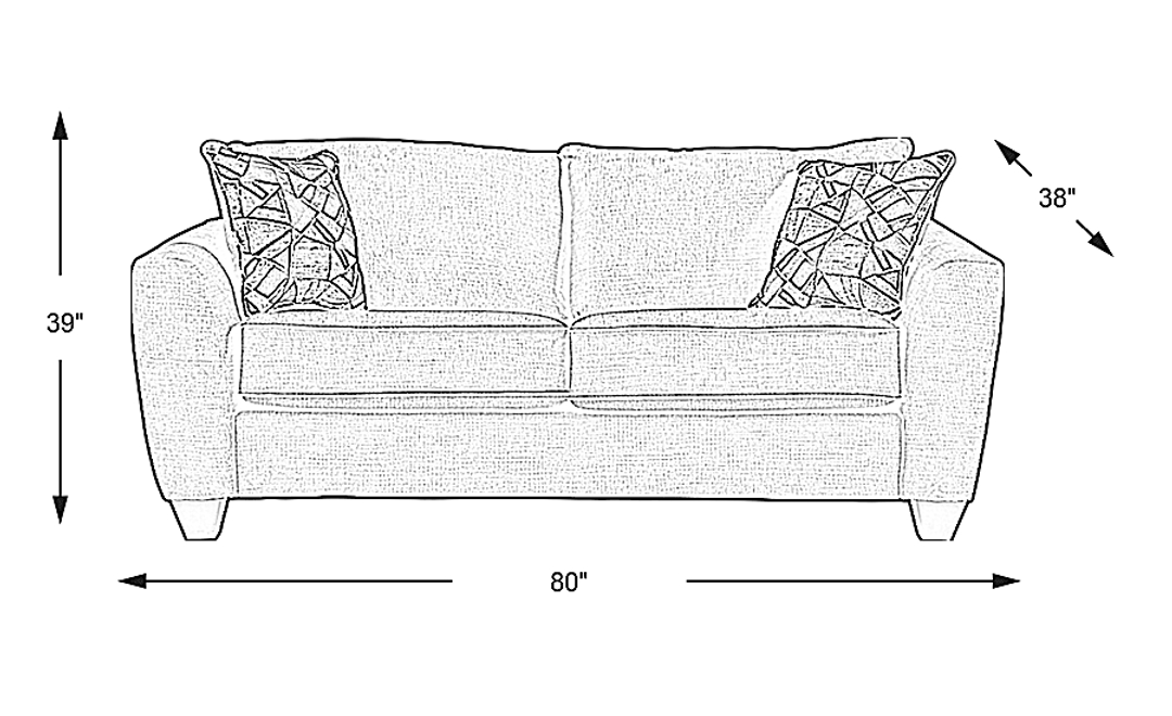 Sandia Heights Blue Loveseat