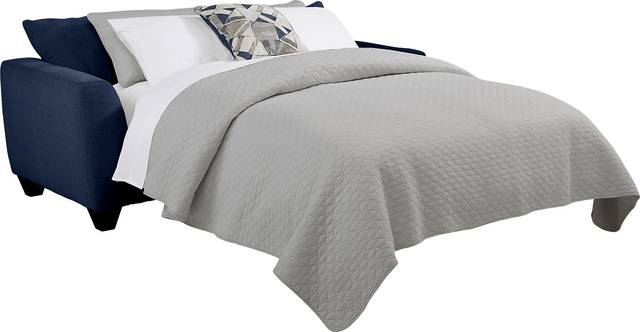 Sandia Heights Blue Sleeper Loveseat - Thumbnail - Image 2