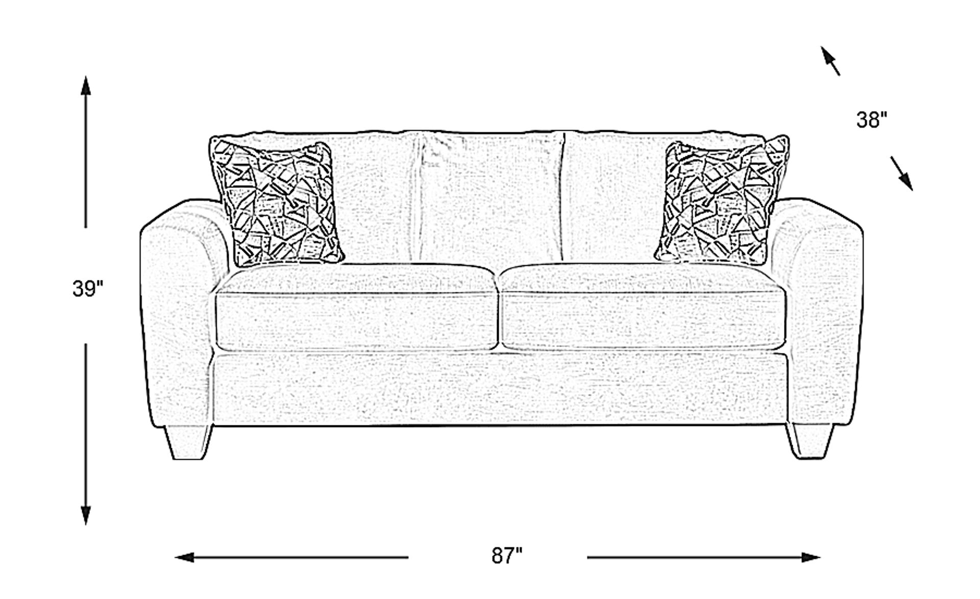 Dimension Image. Please refer to the Dimension Tab on this page for dimension details.