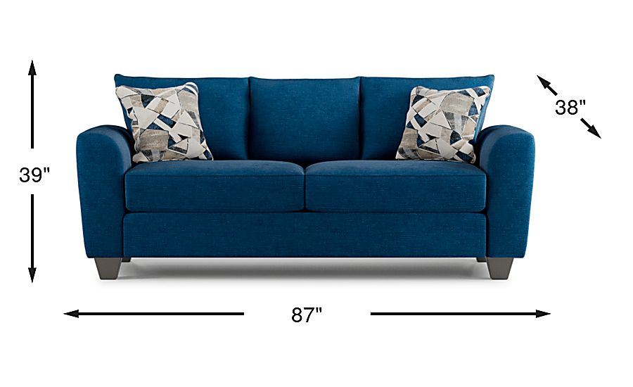 Sandia Heights Blue Chenille Fabric Sleeper Sofa | Rooms to Go