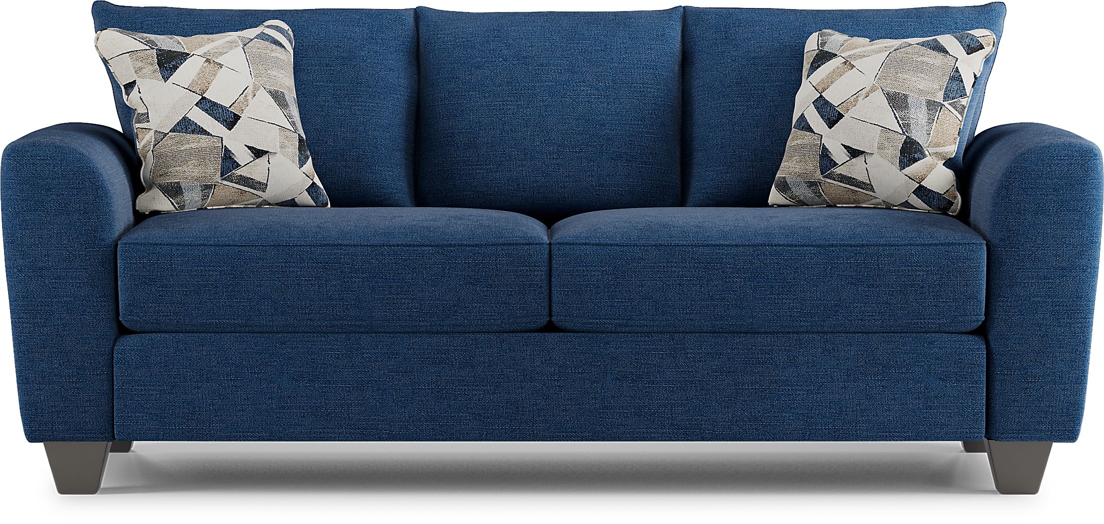 Sandia Heights Blue Chenille Fabric Sofa - Rooms To Go