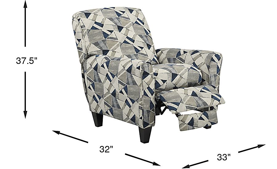 Sandia Heights Gray Polyester Fabric Pushback Recliner | Rooms to Go