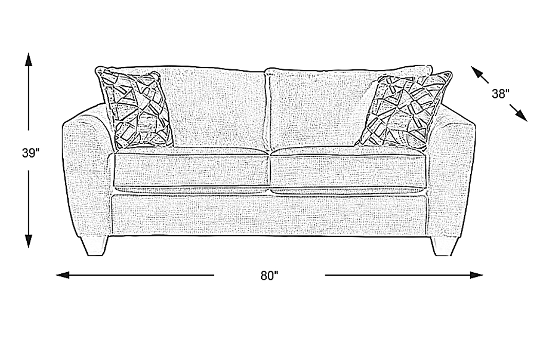 Sandia Heights Gray Loveseat