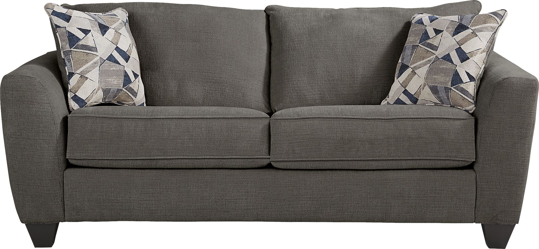 Sandia Heights 2 Pc Gray Chenille Fabric Living Room Set With Sofa ...